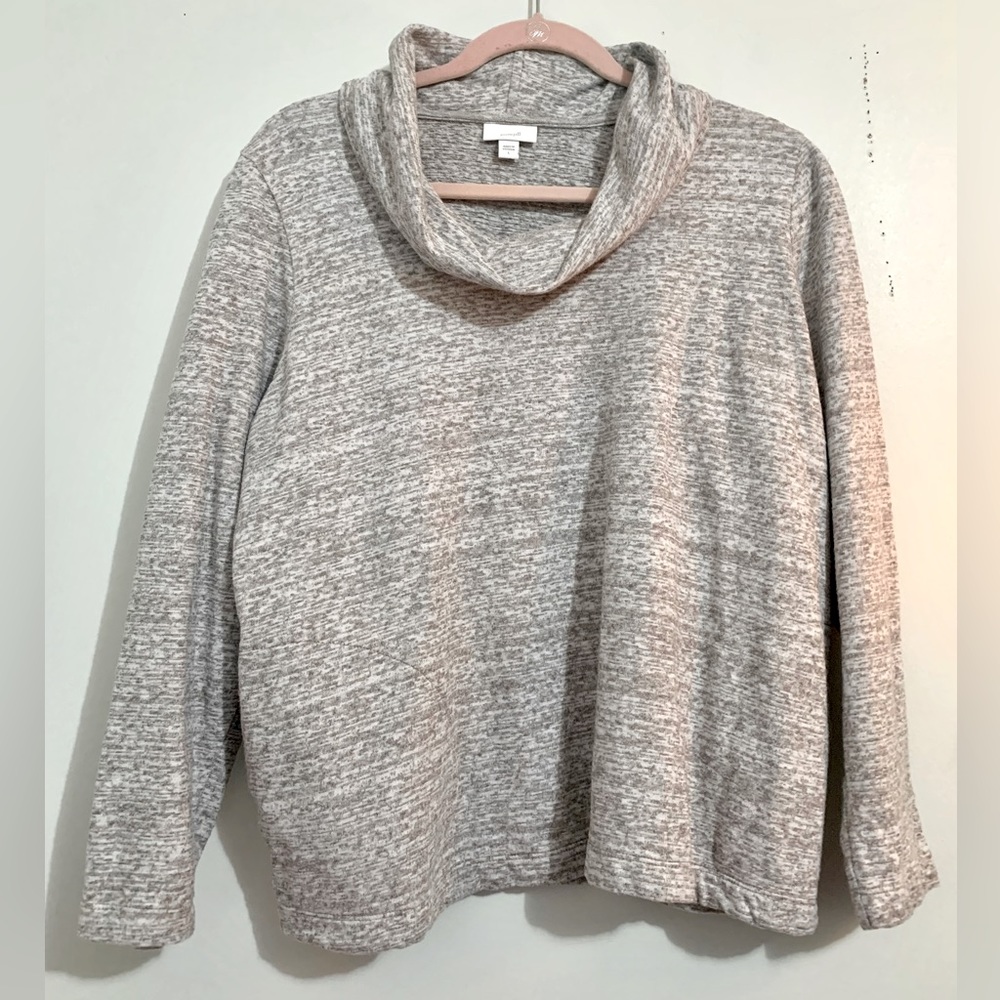 Pure J. Jill Sweatshirt Women’s size Large pullover Cowl Neck side Pockets L